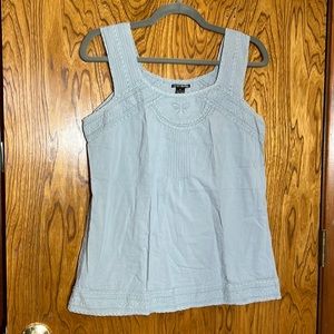 Sweet cotton embroidered butterfly tank top